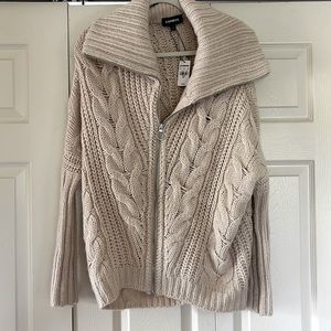 **BRAND NEW NEVER WORN** Express Cardigan Knitted Cream Colored